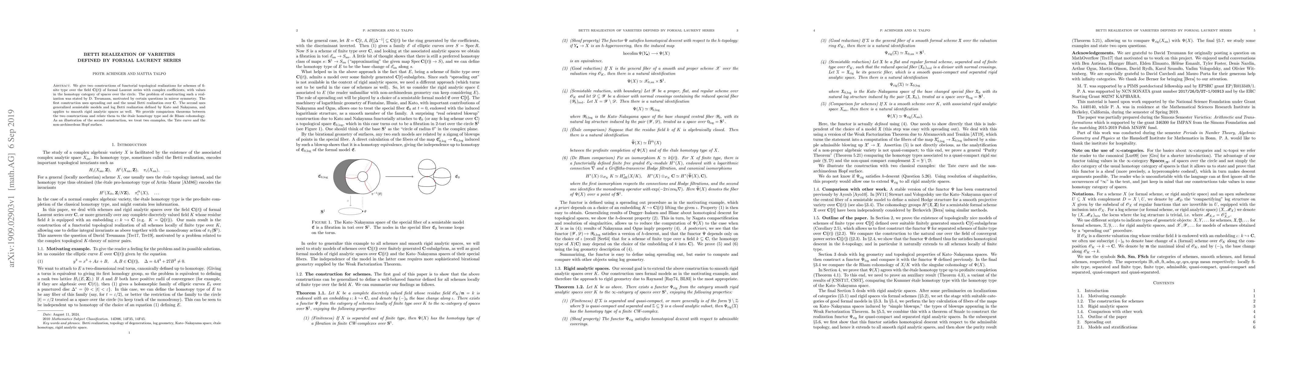 Thumbnail for Betti realization of varieties defined by formal Laurent series