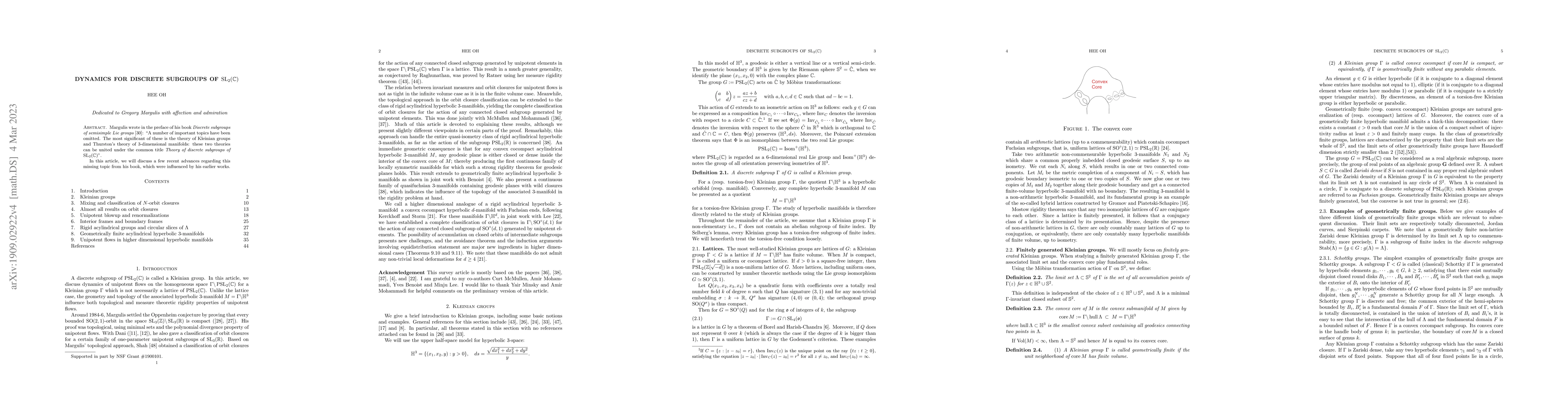Thumbnail for Dynamics for discrete subgroups of $\operatorname{SL}_2(\mathbb C)$