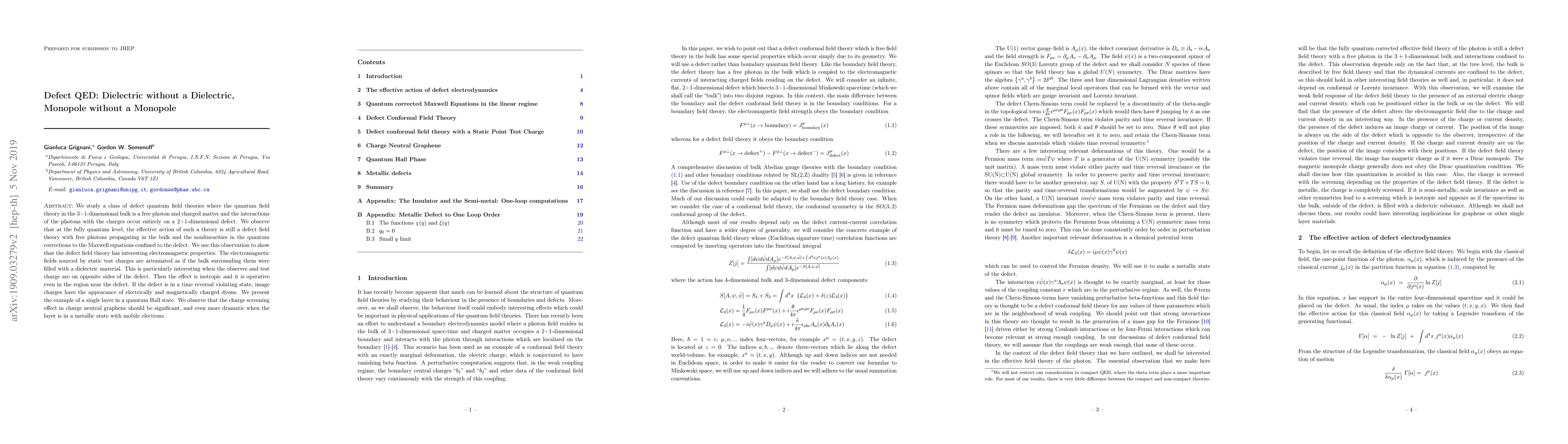 Thumbnail for Defect QED: Dielectric without a Dielectric, Monopole without a Monopole