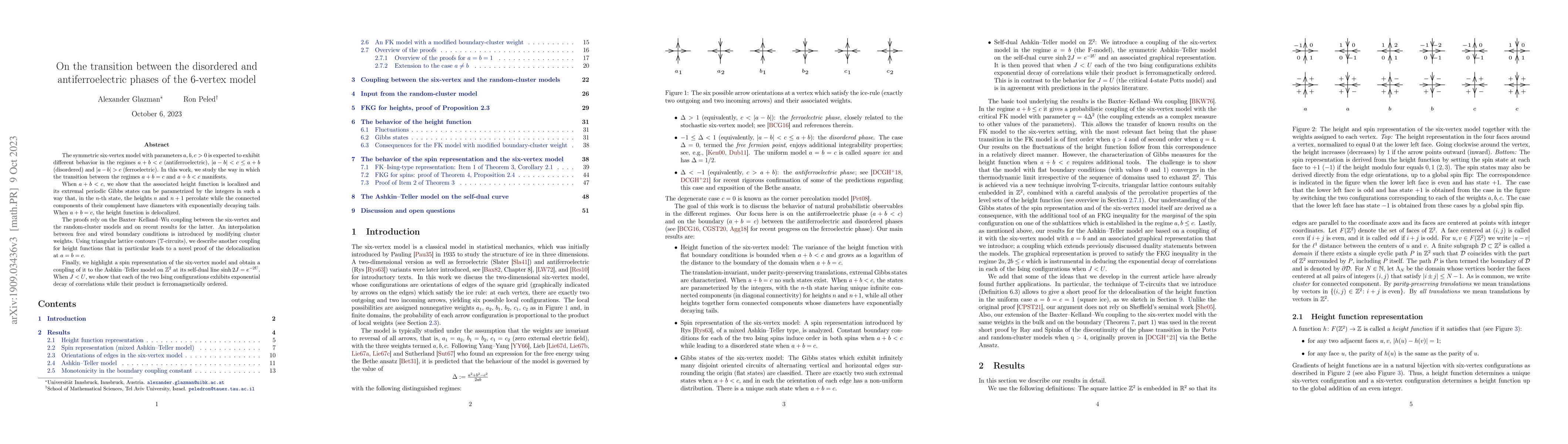 Thumbnail for On the transition between the disordered and antiferroelectric phases of
  the 6-vertex model