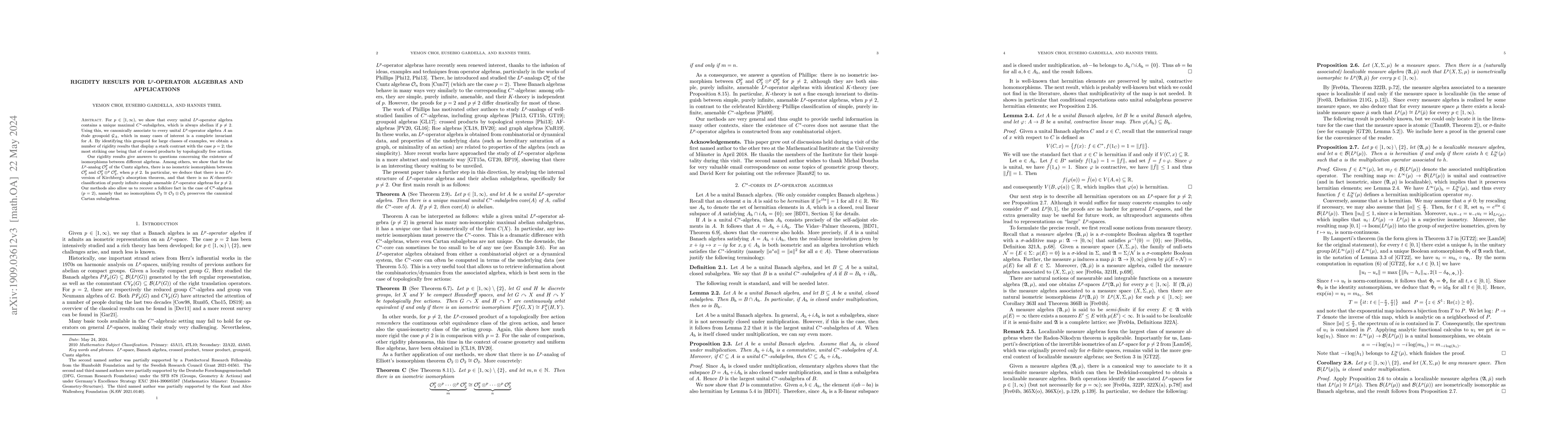 Thumbnail for Rigidity results for $L^p$-operator algebras and applications