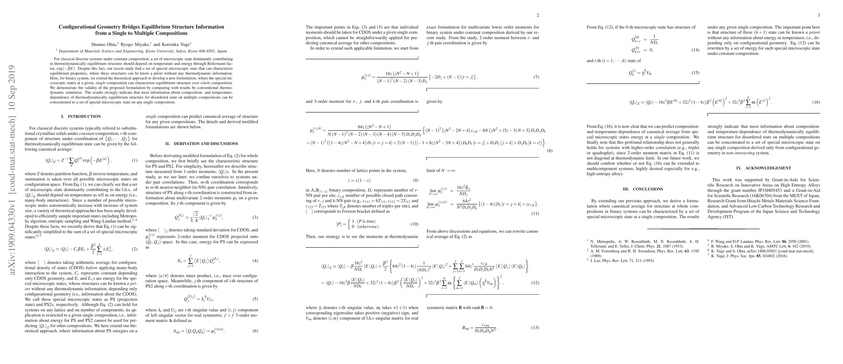 Thumbnail for Configurational Geometry Bridges Equilibrium Structure Information from
  a Single to Multiple Compositions