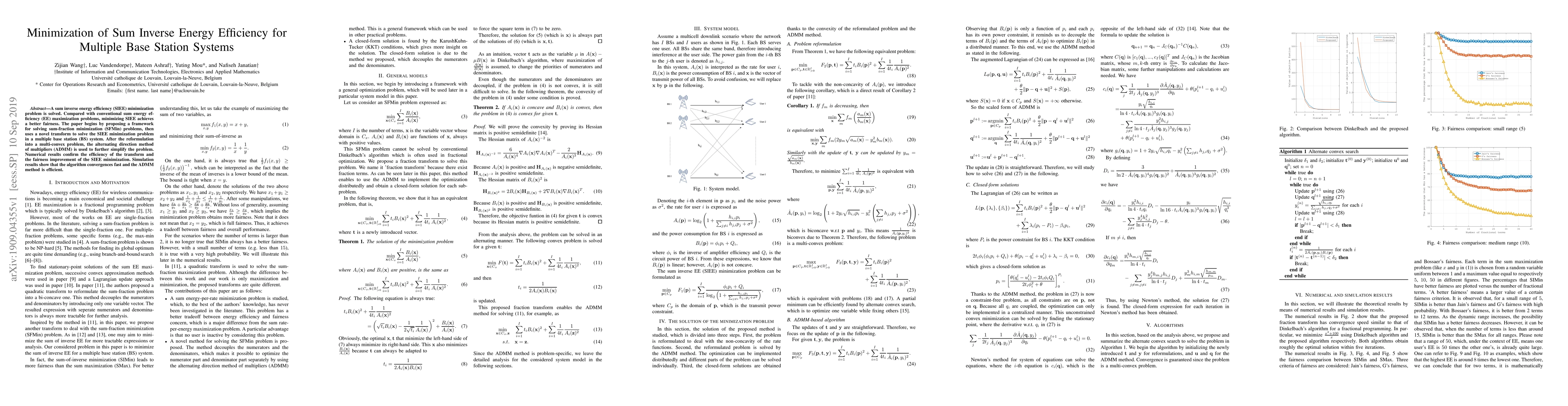 Thumbnail for Minimization of Sum Inverse Energy Efficiency for Multiple Base Station
  Systems
