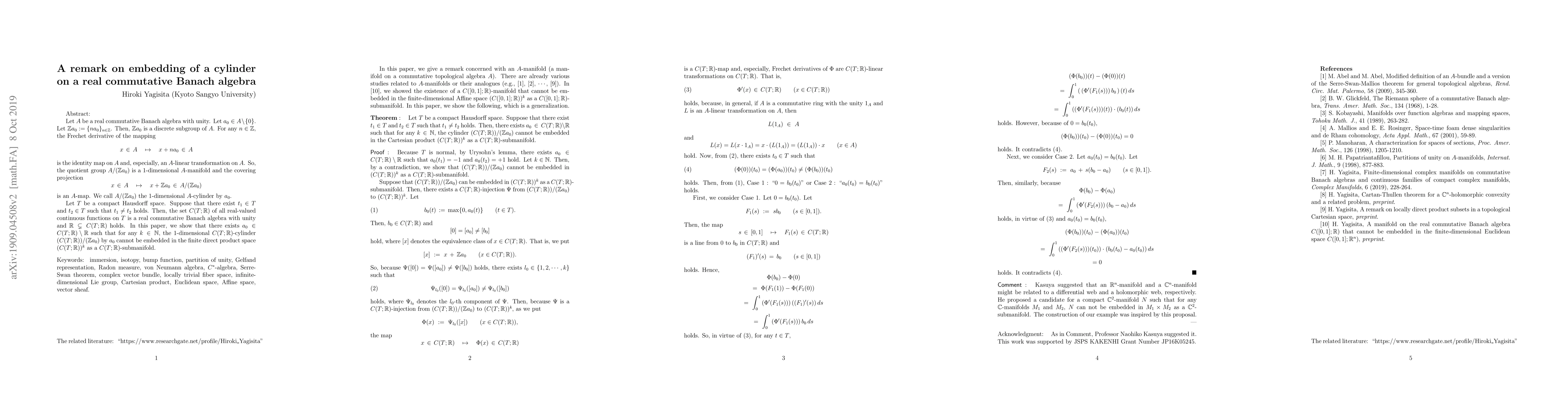 Thumbnail for A remark on embedding of a cylinder on a real commutative Banach algebra