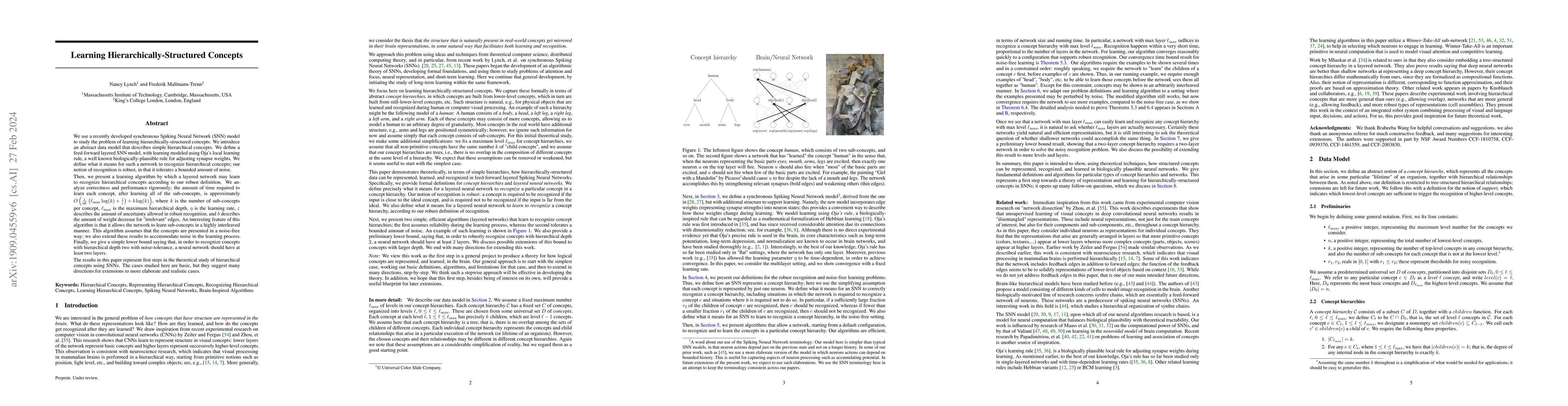 Thumbnail for Learning Hierarchically Structured Concepts