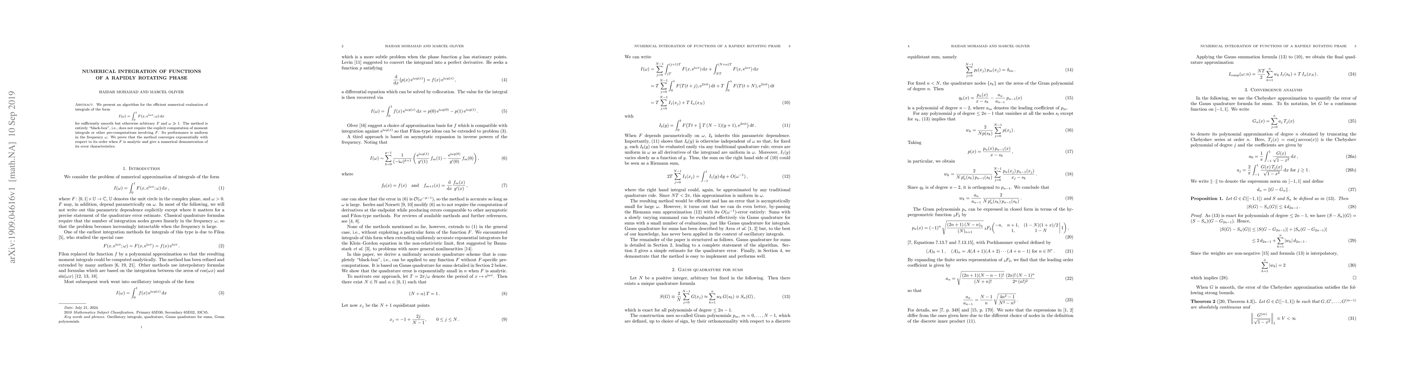 Thumbnail for Numerical integration of functions of a rapidly rotating phase