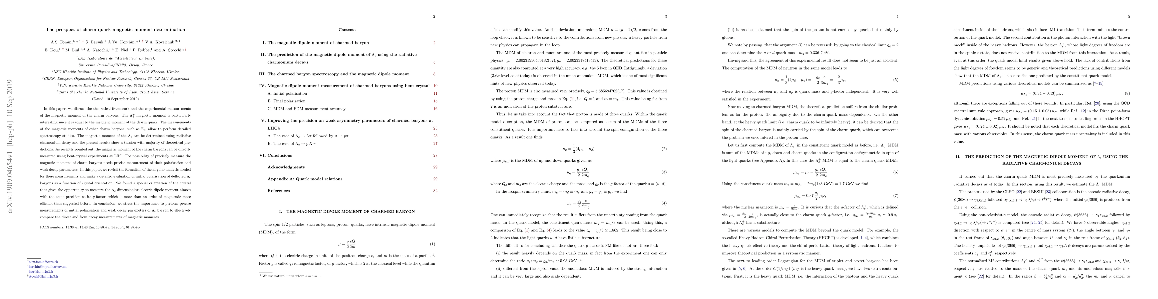 Thumbnail for The prospect of charm quark magnetic moment determination
