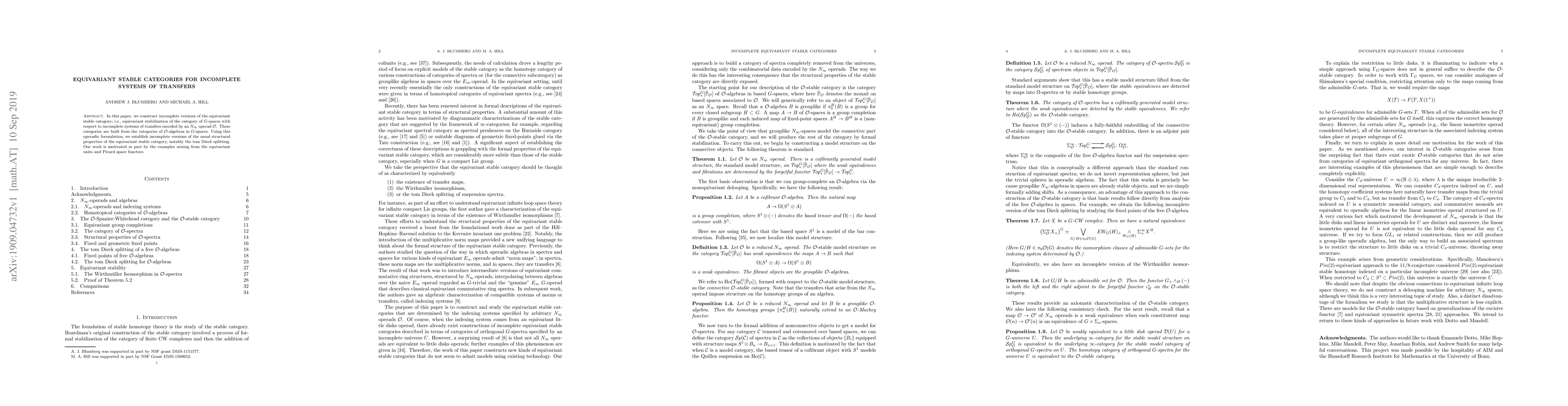 Thumbnail for Equivariant stable categories for incomplete systems of transfers