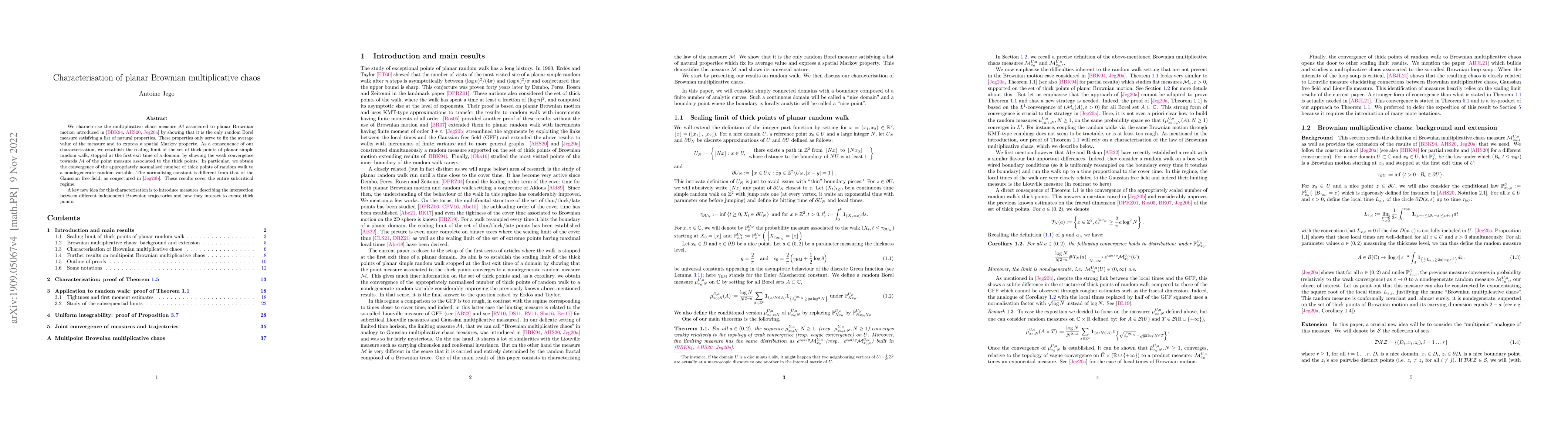 Thumbnail for Characterisation of planar Brownian multiplicative chaos