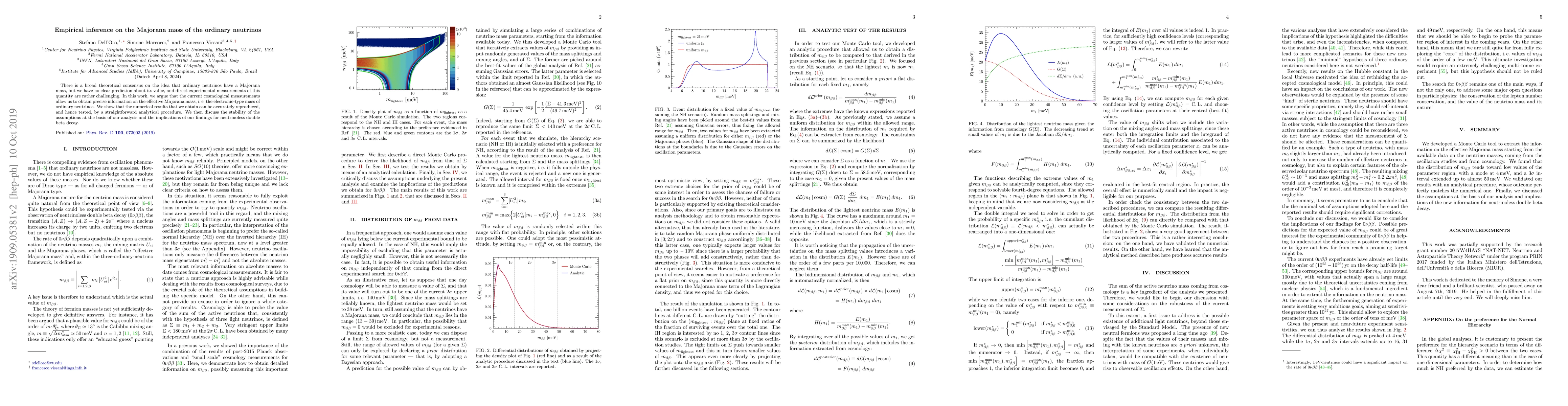 Thumbnail for Empirical inference on the Majorana mass of the ordinary neutrinos