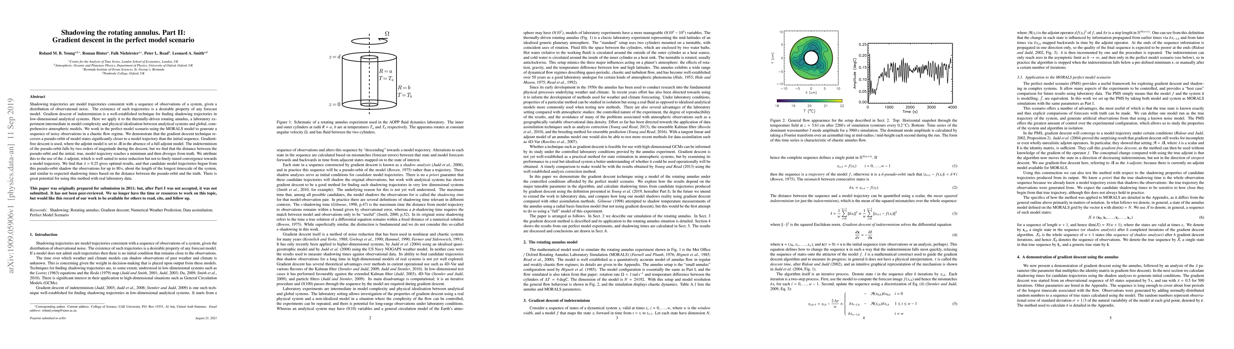 Thumbnail for Shadowing the rotating annulus. Part II: Gradient descent in the perfect
  model scenario