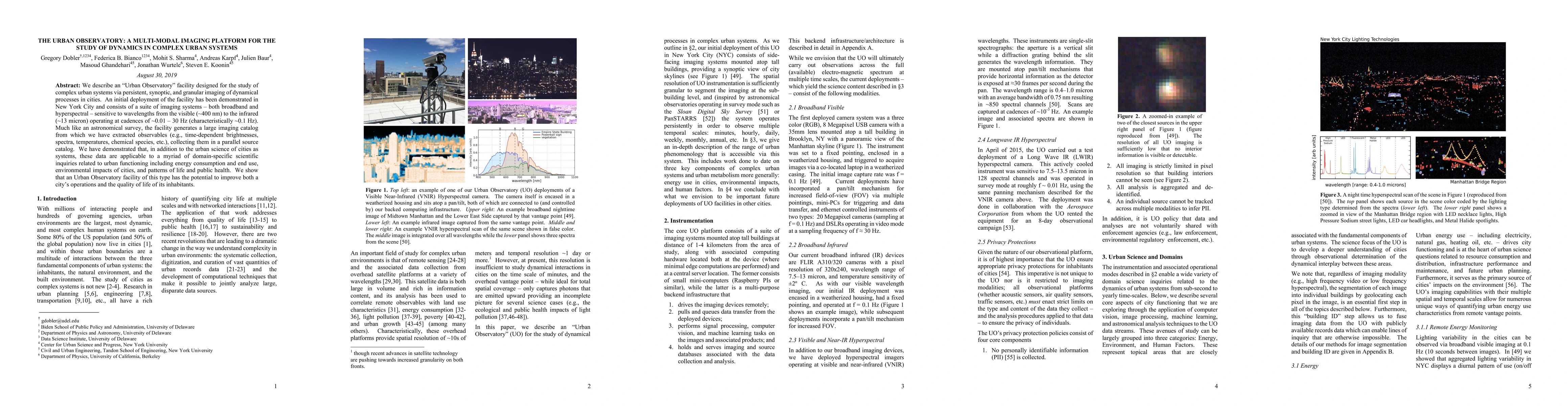 Thumbnail for The Urban Observatory: a Multi-Modal Imaging Platform for the Study of
  Dynamics in Complex Urban Systems