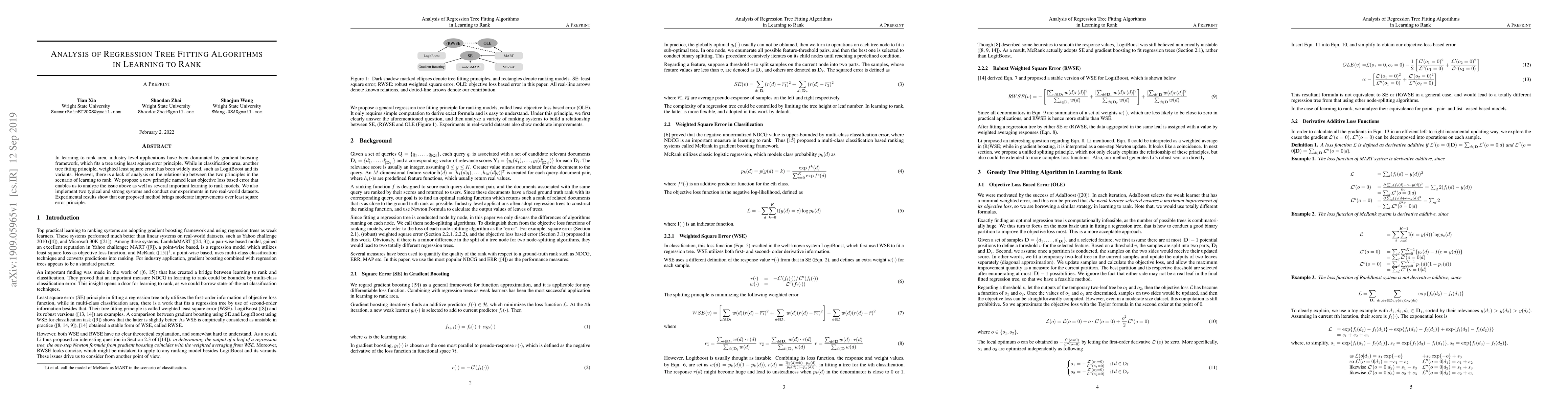 Thumbnail for Analysis of Regression Tree Fitting Algorithms in Learning to Rank