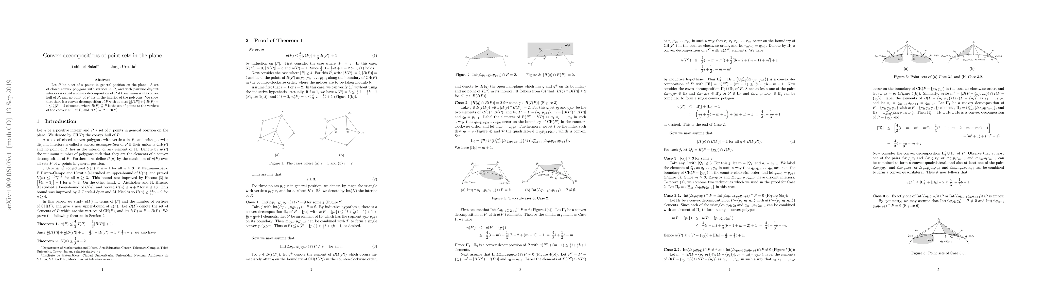 Thumbnail for Convex decompositions of point sets in the plane