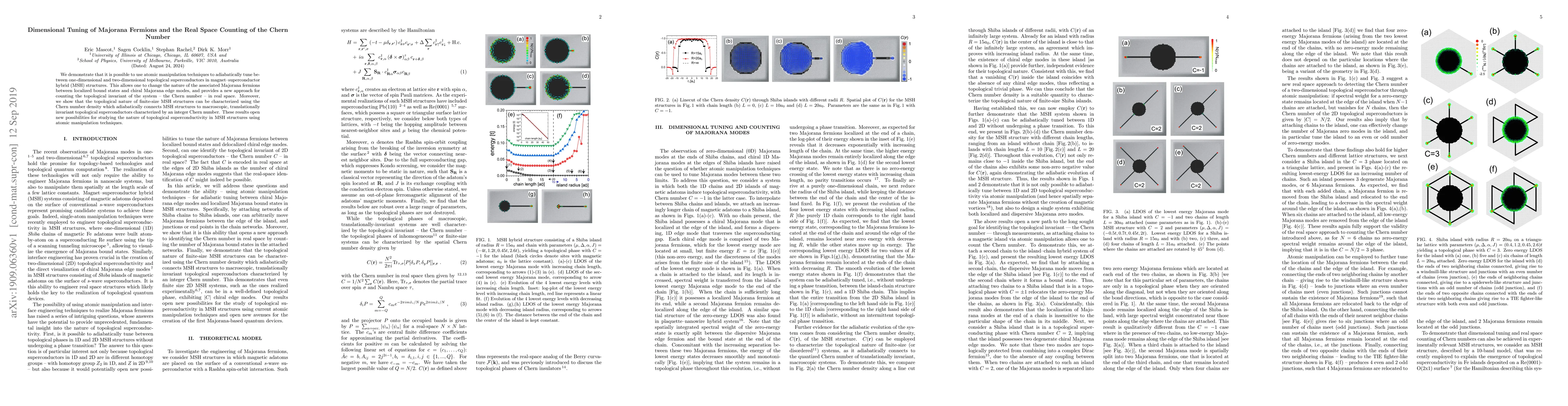 Thumbnail for Dimensional Tuning of Majorana Fermions and the Real Space Counting of
  the Chern Number