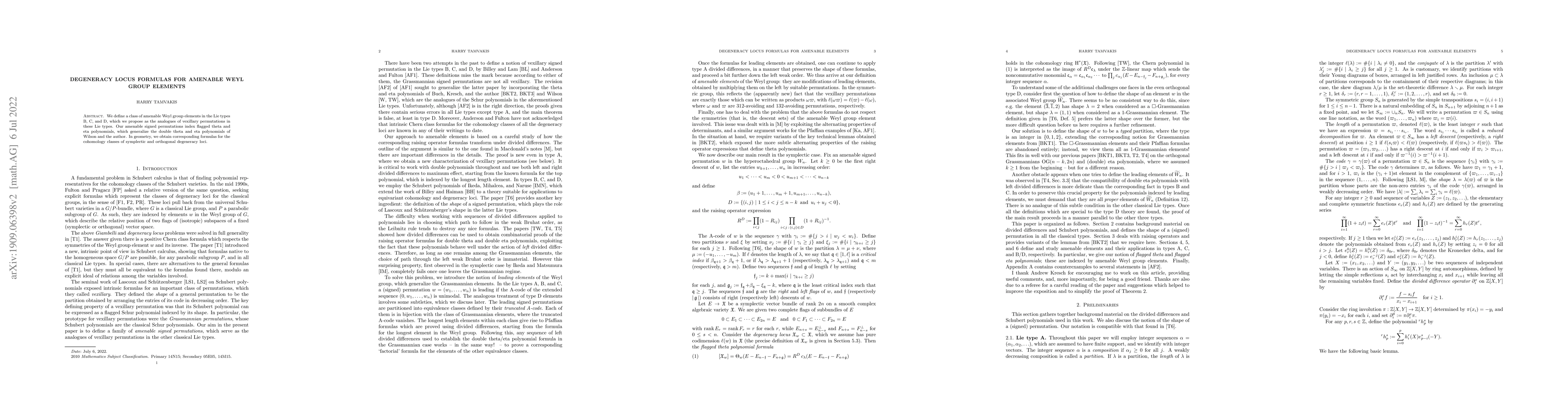 Thumbnail for Degeneracy locus formulas for amenable Weyl group elements