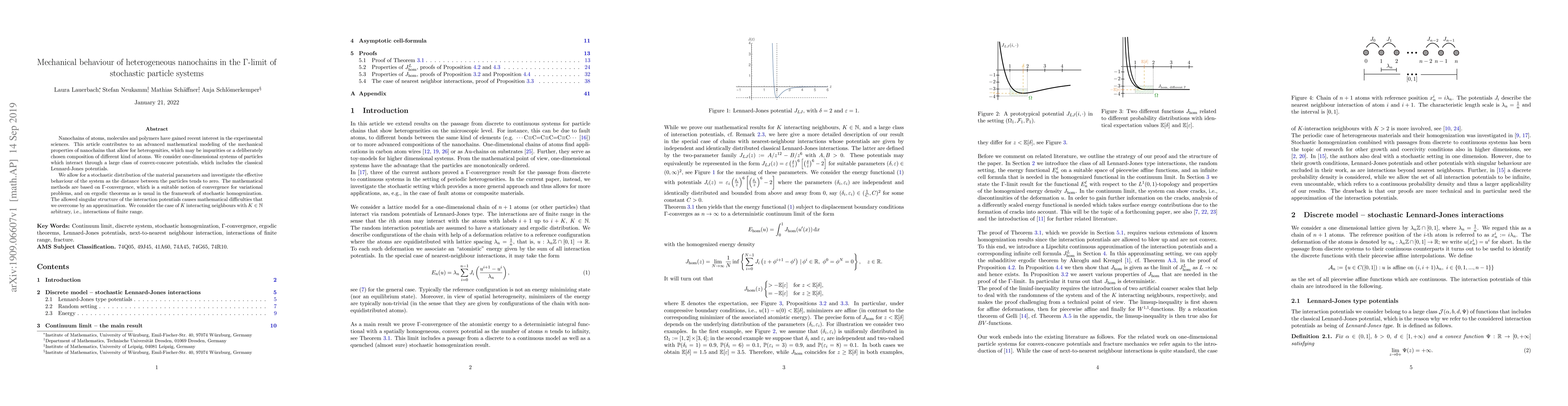 Thumbnail for Mechanical behaviour of heterogeneous nanochains in the $\Gamma$-limit
  of stochastic particle systems