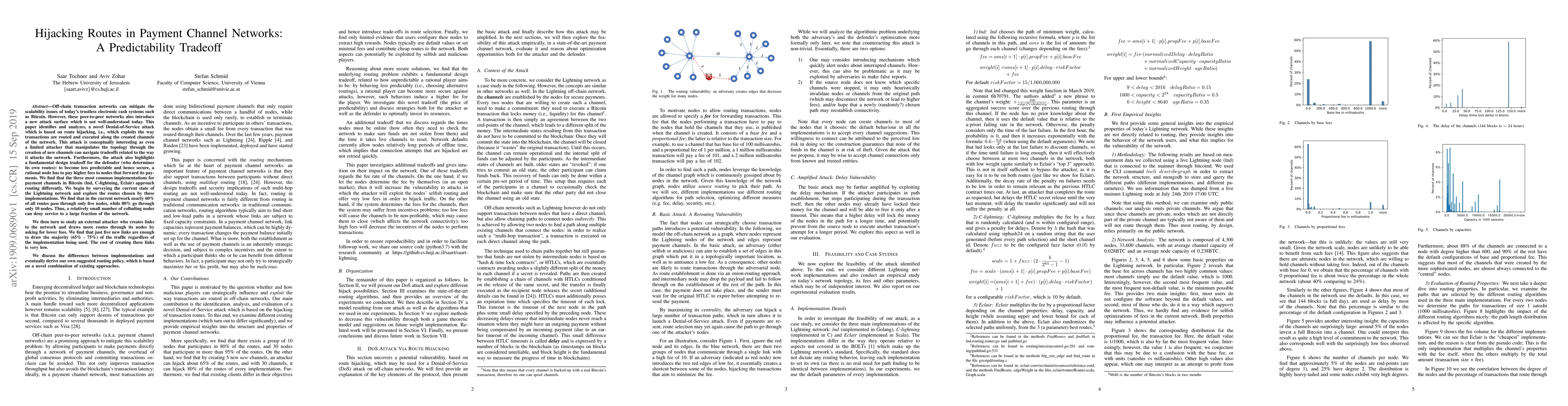 Thumbnail for Hijacking Routes in Payment Channel Networks: A Predictability Tradeoff