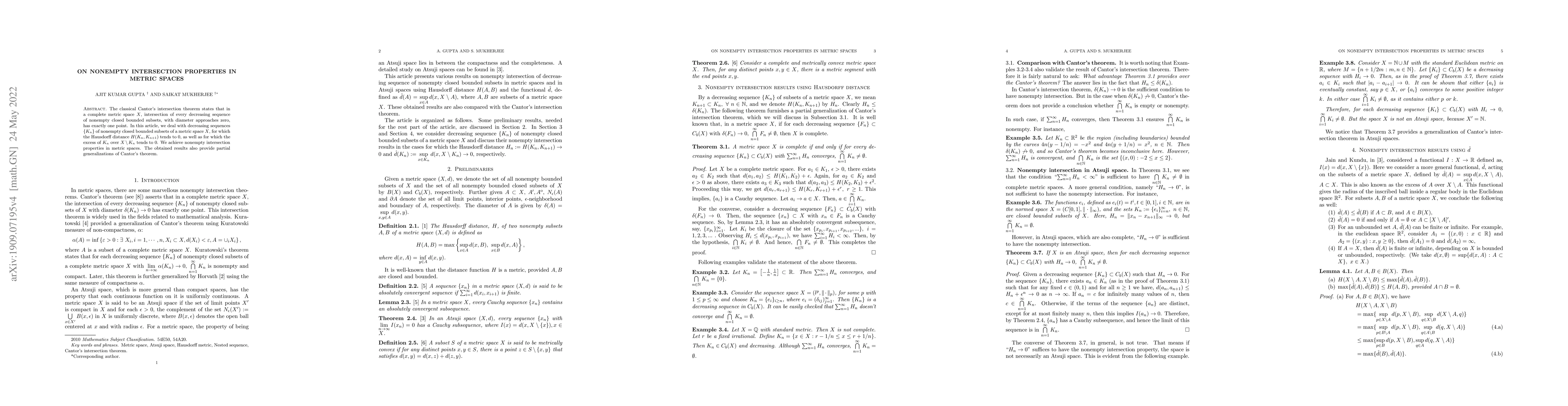 Thumbnail for On Nonempty Intersection Properties in Metric Spaces