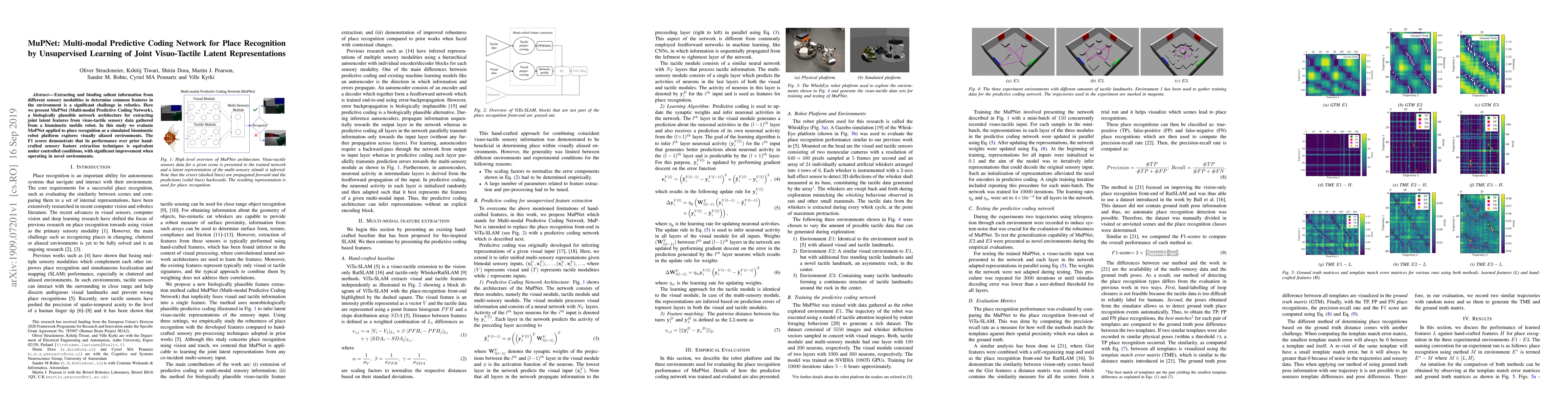 Thumbnail for MuPNet: Multi-modal Predictive Coding Network for Place Recognition by
  Unsupervised Learning of Joint Visuo-Tactile Latent Representations