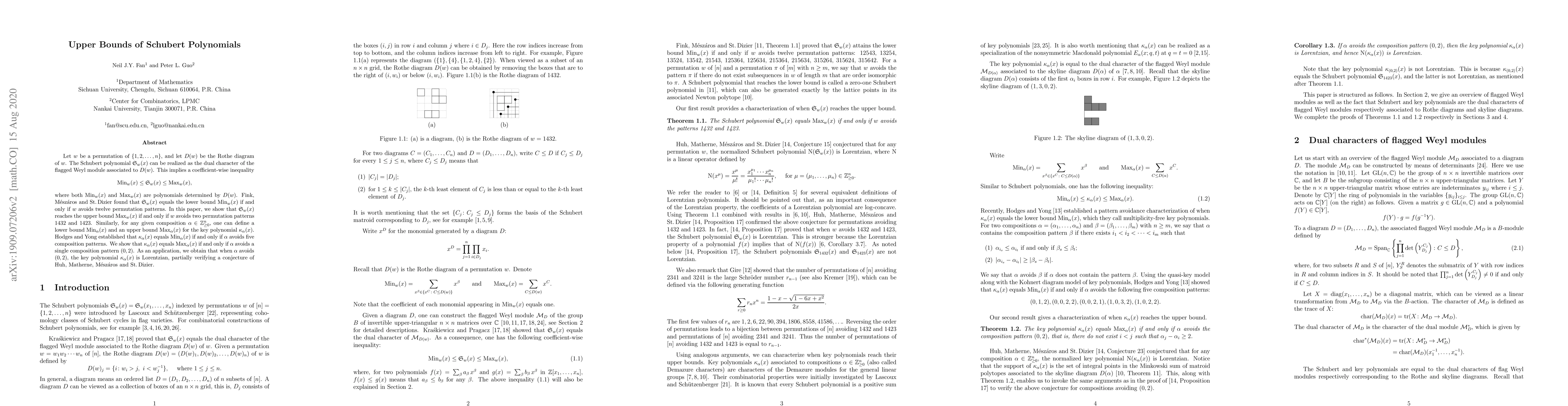 Thumbnail for Upper Bounds of Schubert Polynomials