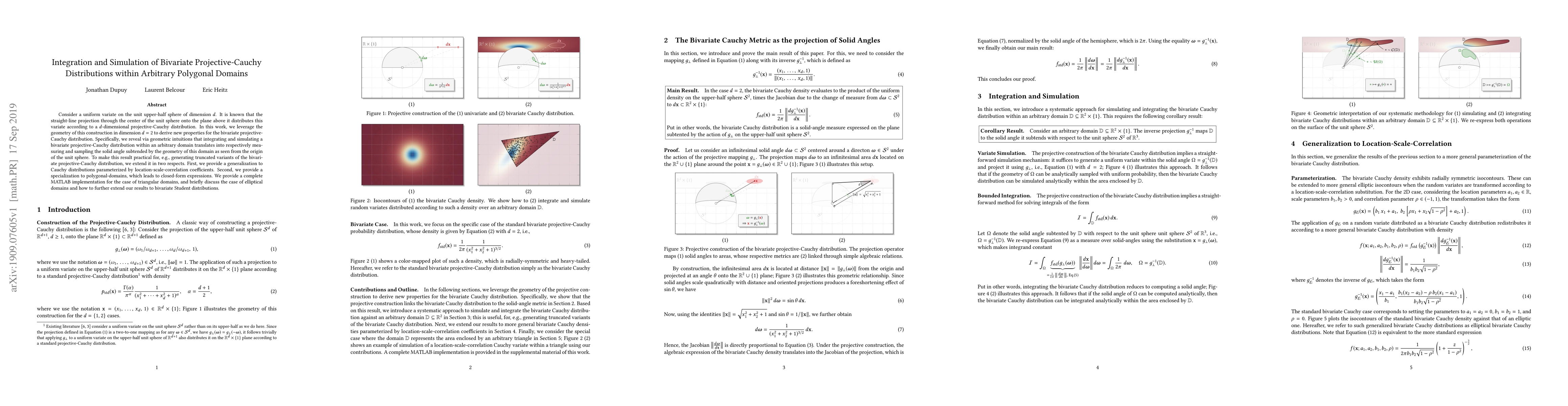 Thumbnail for Integration and Simulation of Bivariate Projective-Cauchy Distributions
  within Arbitrary Polygonal Domains