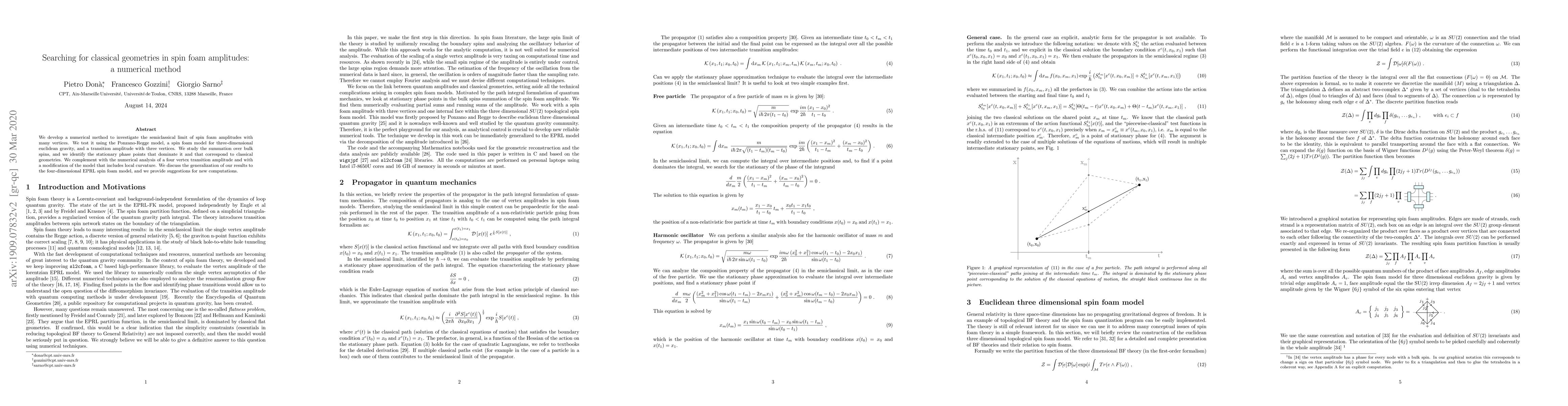 Thumbnail for Searching for classical geometries in spin foam amplitudes: a numerical
  method