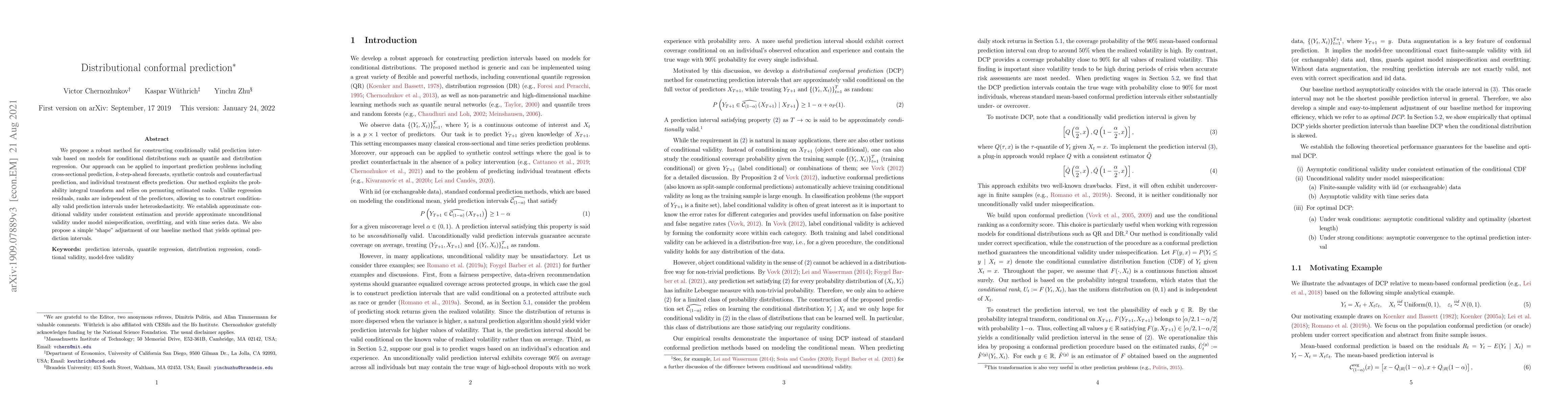 Thumbnail for Distributional conformal prediction