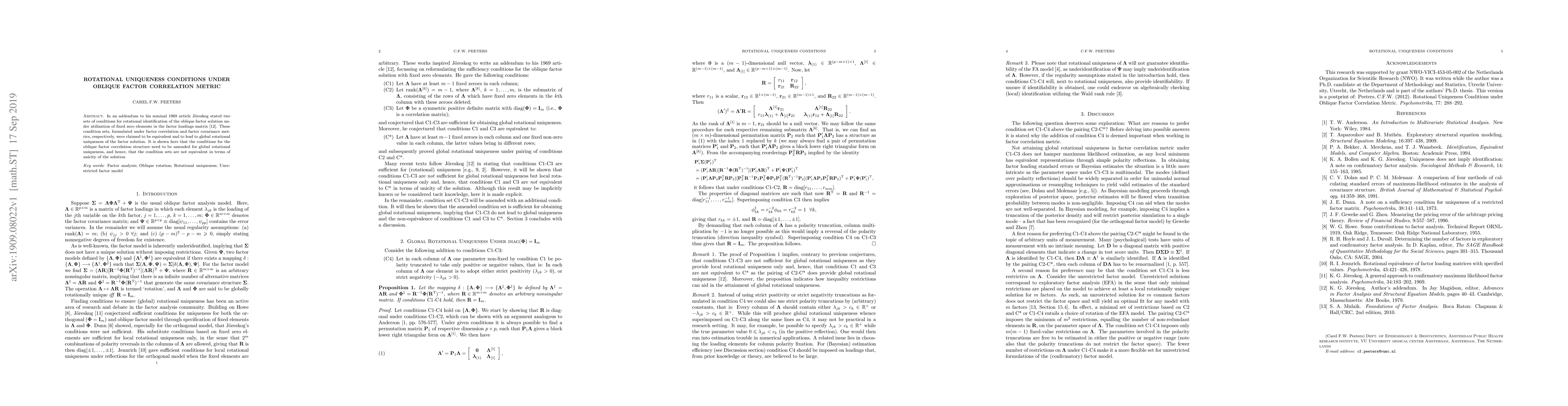 Thumbnail for Rotational Uniqueness Conditions Under Oblique Factor Correlation Metric