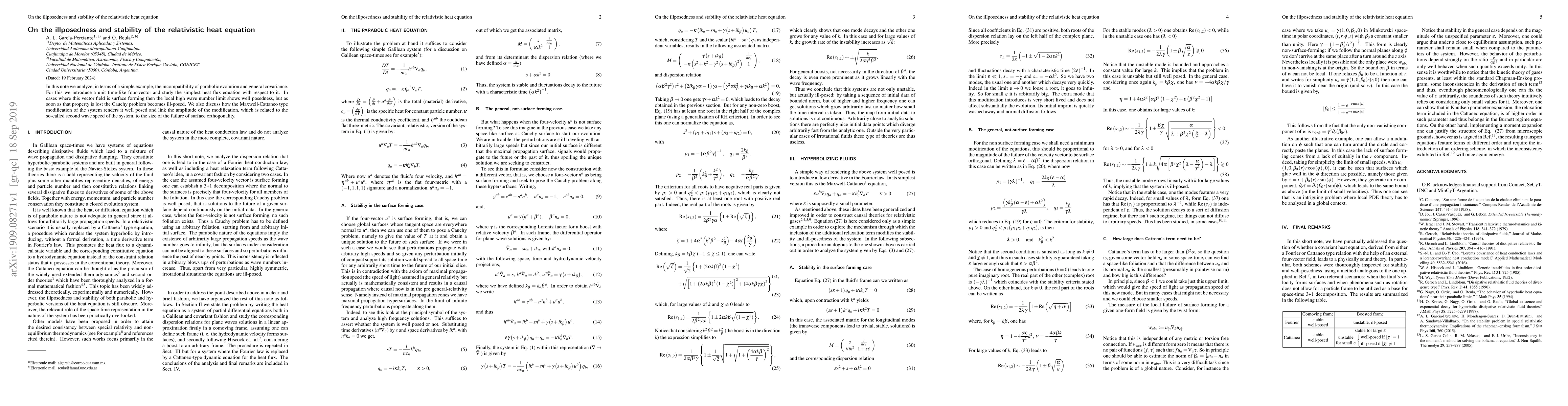 Thumbnail for On the illposedness and stability of the relativistic heat equation