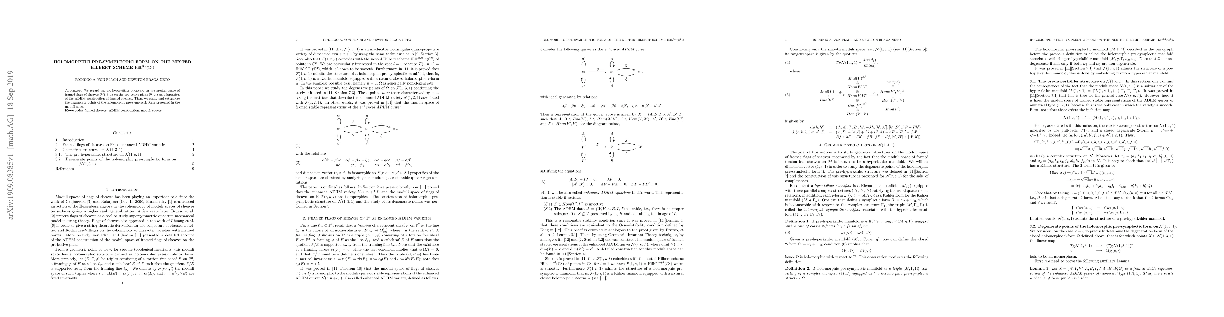 Thumbnail for Holomorphic pre-symplectic form on the nested Hilbert scheme
  $\mbox{Hilb}^{3,4}(\mathbb{C}^2)$