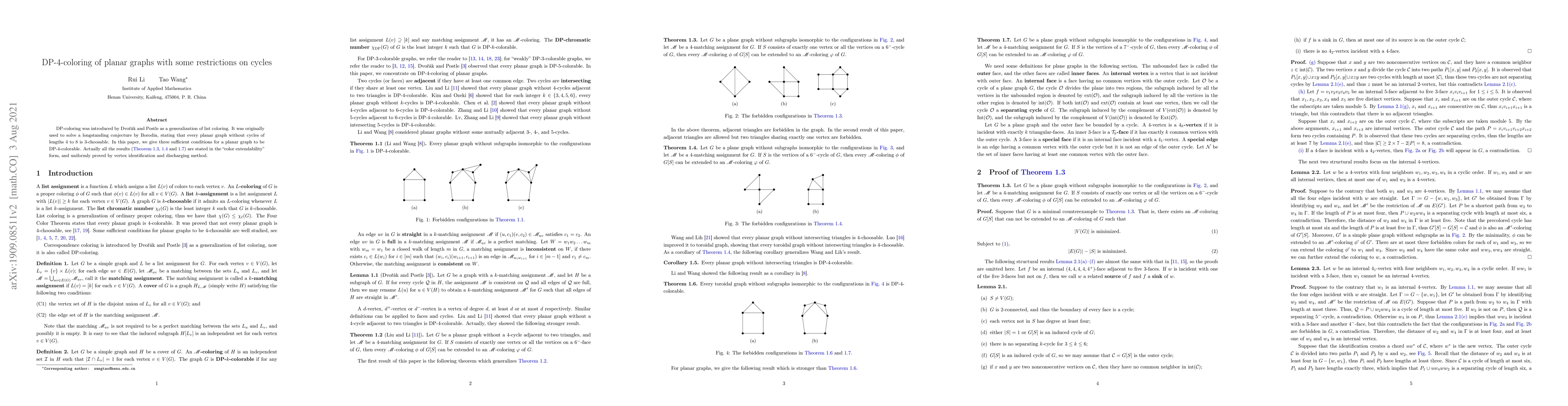 Thumbnail for DP-4-coloring of planar graphs with some restrictions on cycles