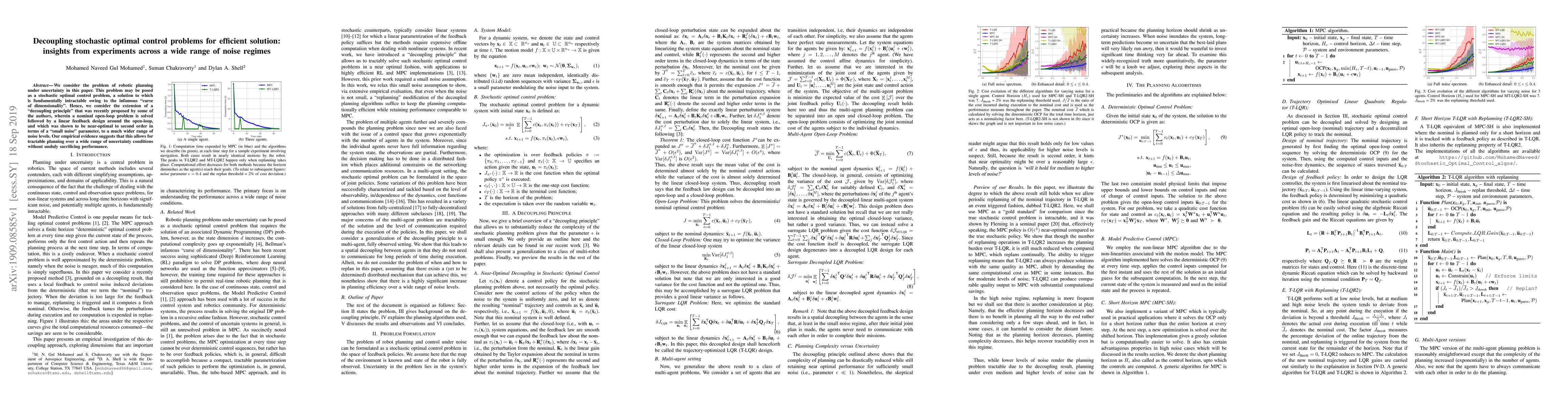 Thumbnail for Decoupling stochastic optimal control problems for efficient solution:
  insights from experiments across a wide range of noise regimes