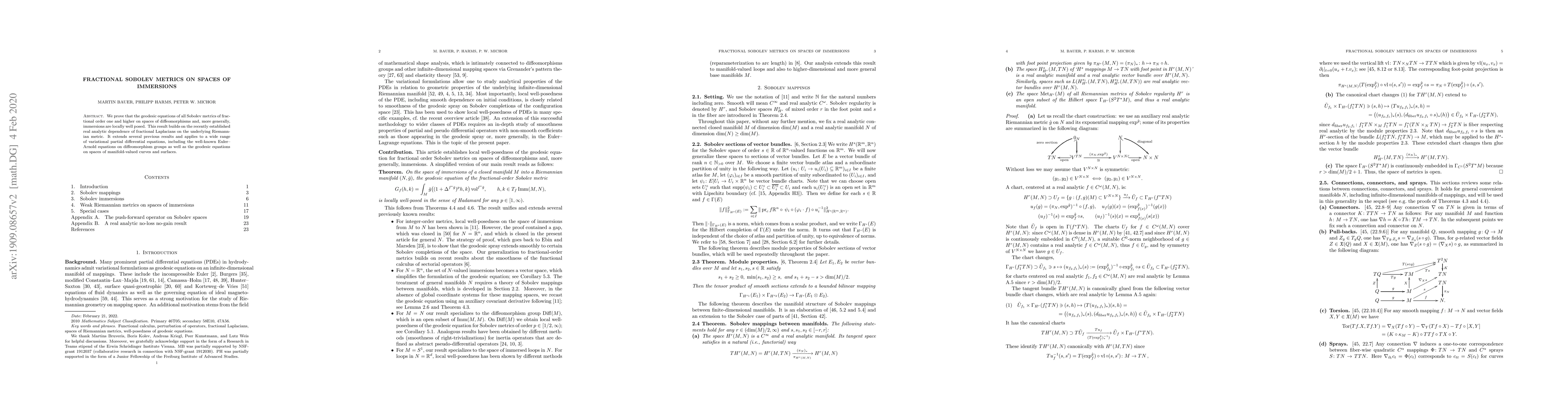 Thumbnail for Fractional Sobolev metrics on spaces of immersions