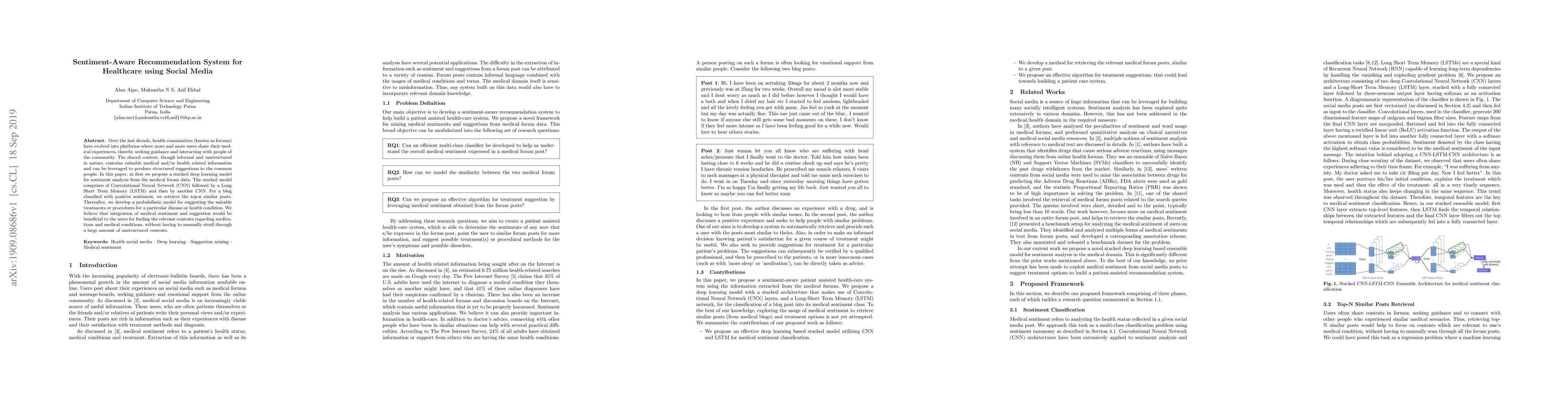 Thumbnail for Sentiment-Aware Recommendation System for Healthcare using Social Media