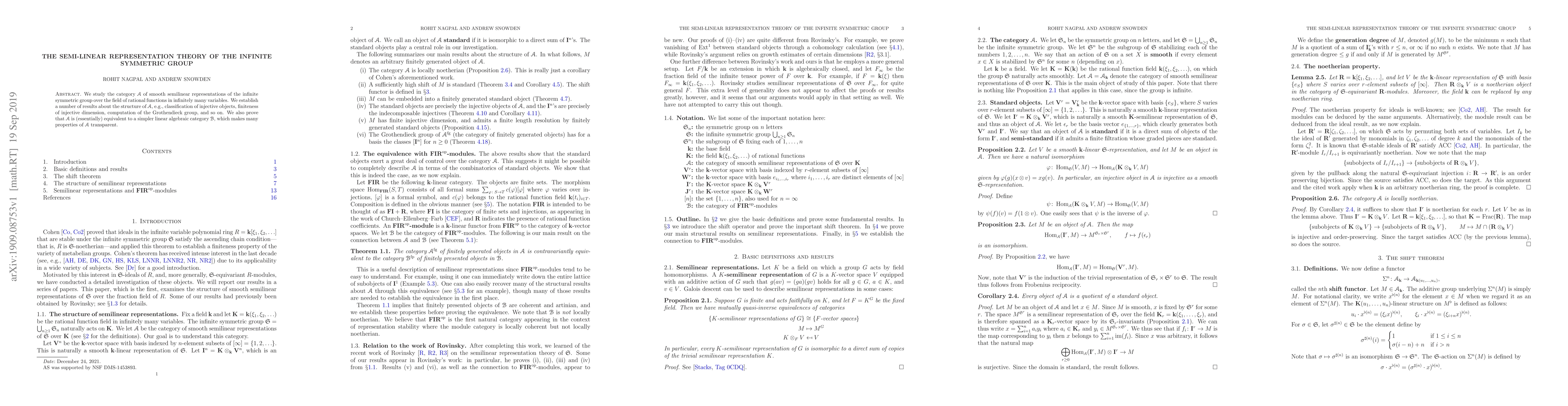 Thumbnail for The semi-linear representation theory of the infinite symmetric group