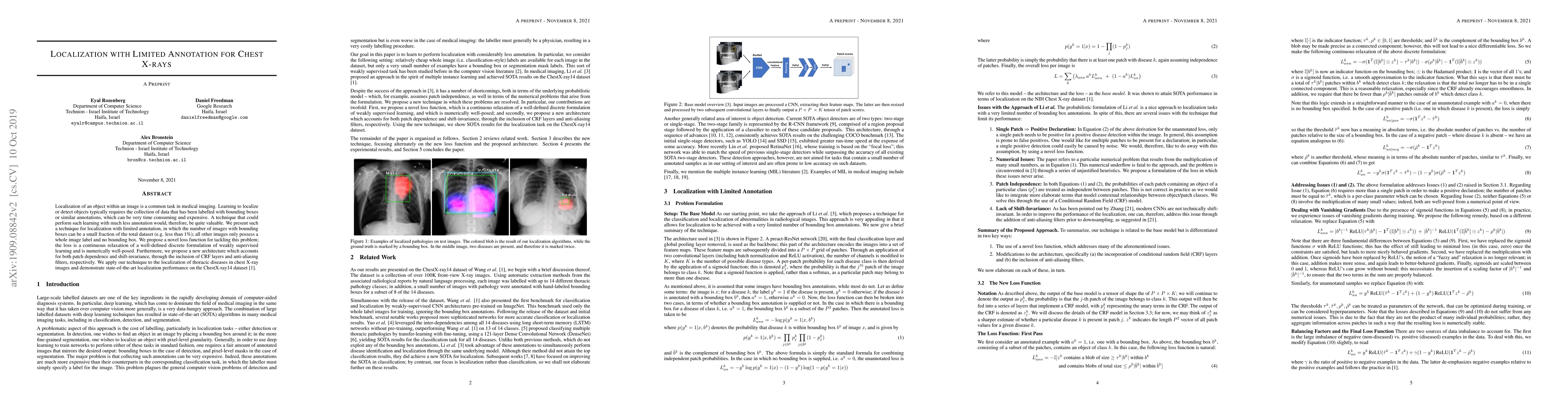 Thumbnail for Localization with Limited Annotation for Chest X-rays