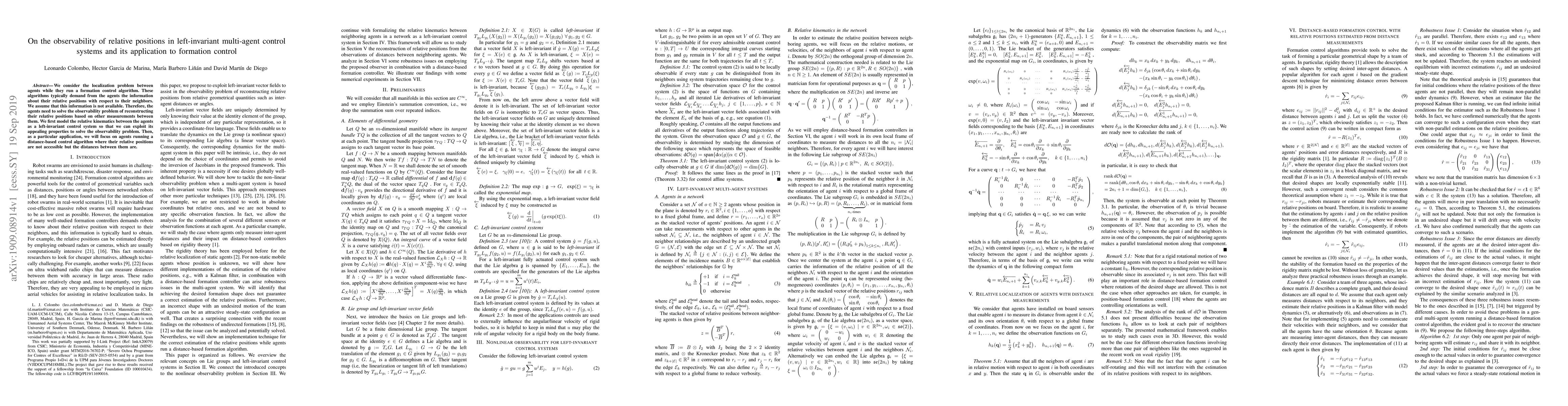 Thumbnail for On the observability of relative positions in left-invariant multi-agent
  control systems and its application to formation control