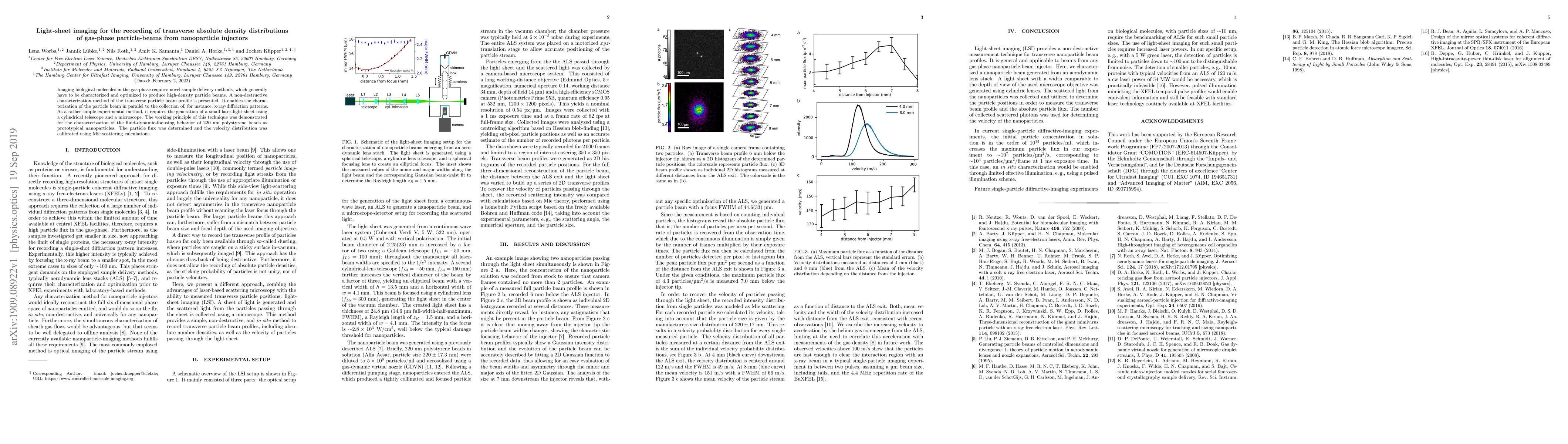 Thumbnail for Light-sheet imaging for the recording of transverse absolute density
  distributions of gas-phase particle-beams from nanoparticle injectors