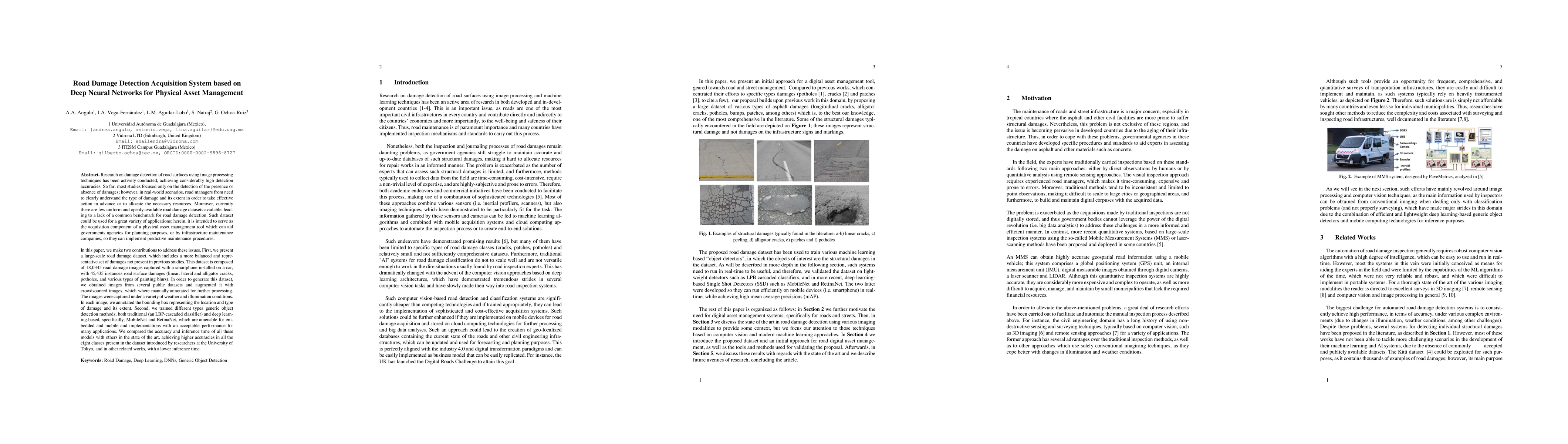 Thumbnail for Road Damage Detection Acquisition System based on Deep Neural Networks
  for Physical Asset Management