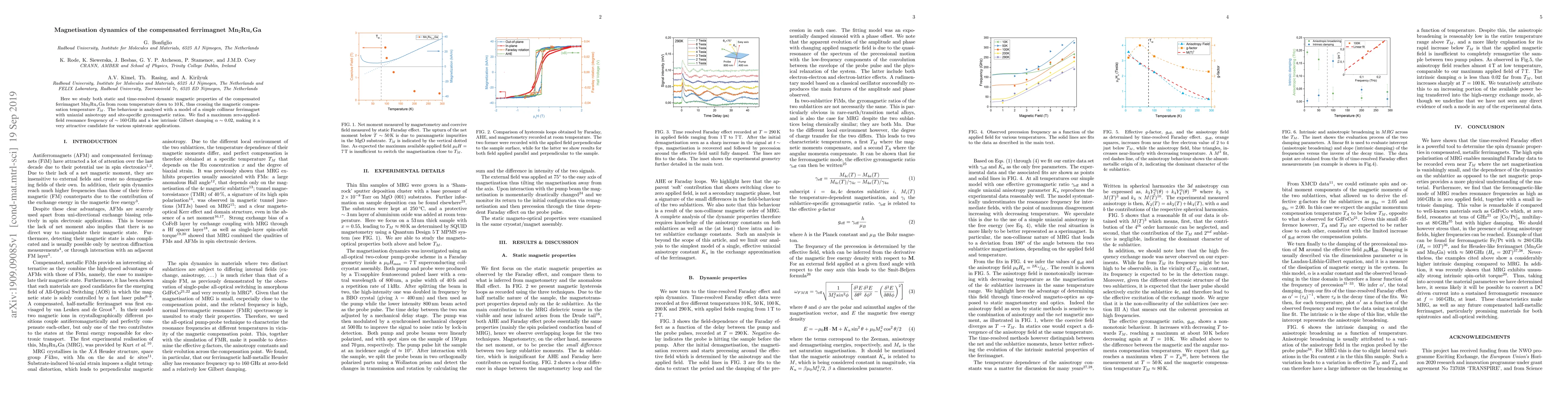 Thumbnail for Magnetization dynamics of the compensated ferrimagnet $Mn_{2}Ru_{x}Ga$