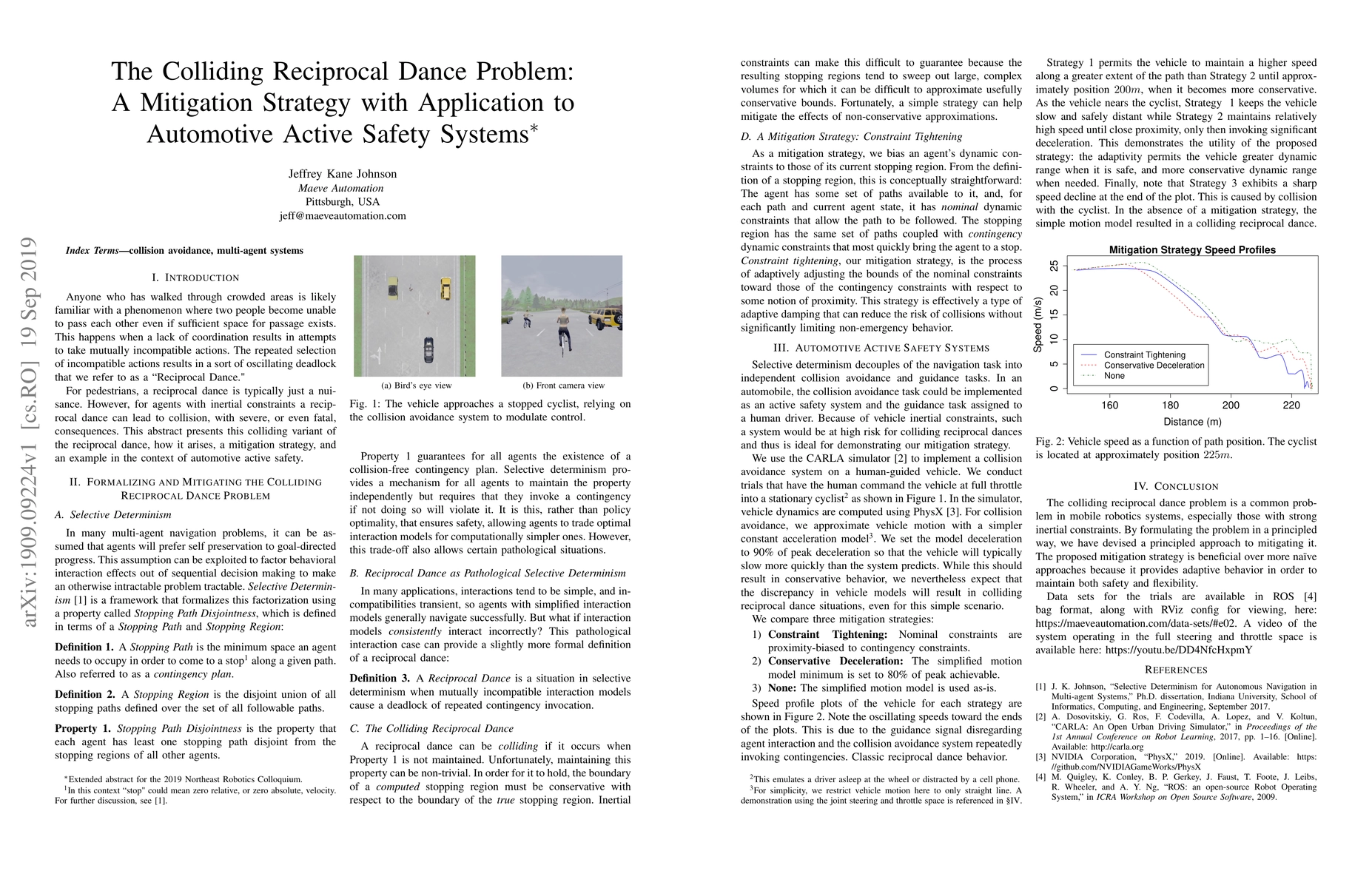 Thumbnail for The Colliding Reciprocal Dance Problem: A Mitigation Strategy with
  Application to Automotive Active Safety Systems