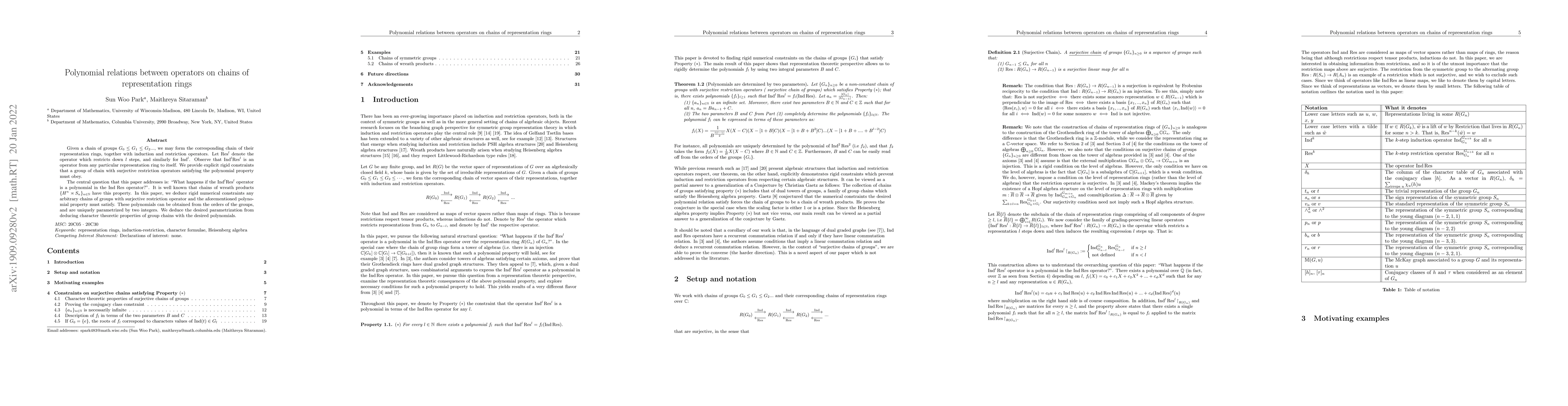 Thumbnail for Polynomial relations between operators on chains of representation rings