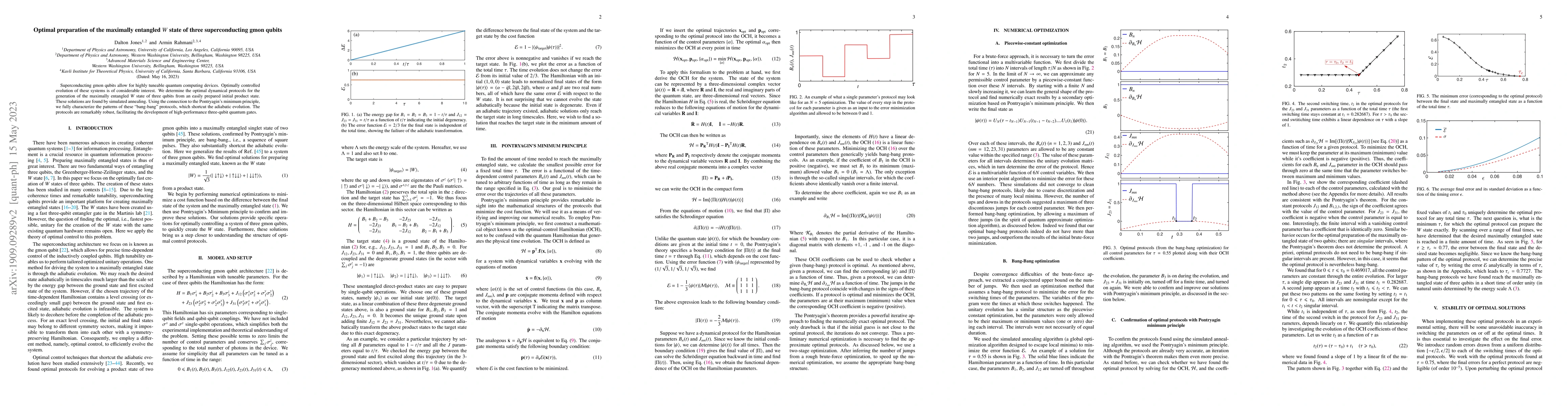 Thumbnail for Optimal preparation of the maximally entangled W state of three
  superconducting gmon qubits