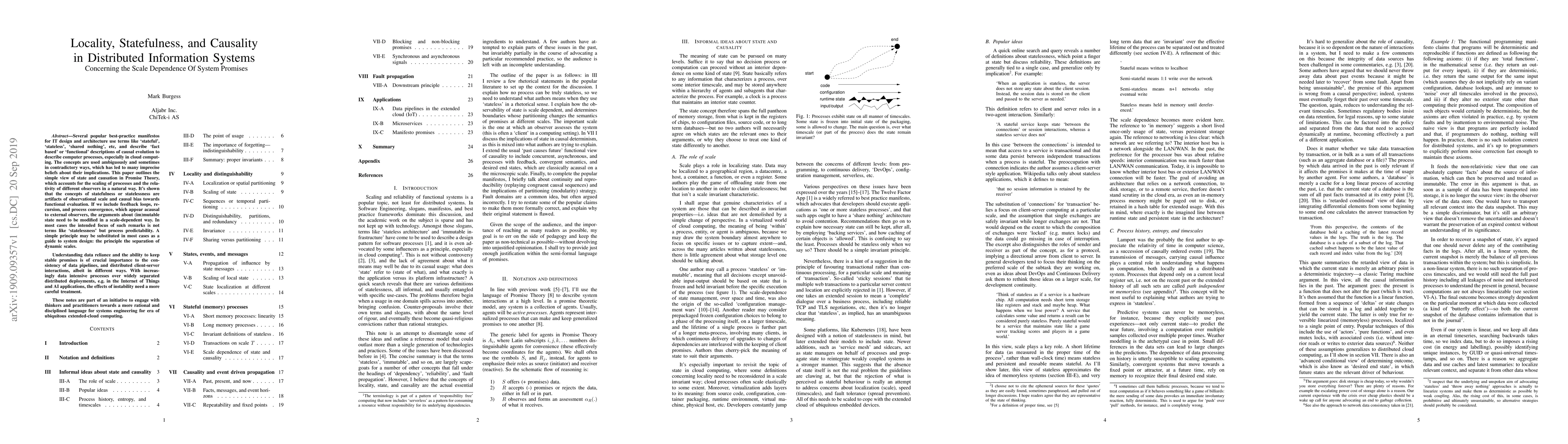 Thumbnail for Locality, Statefulness, and Causality in Distributed Information Systems
  (Concerning the Scale Dependence Of System Promises)
