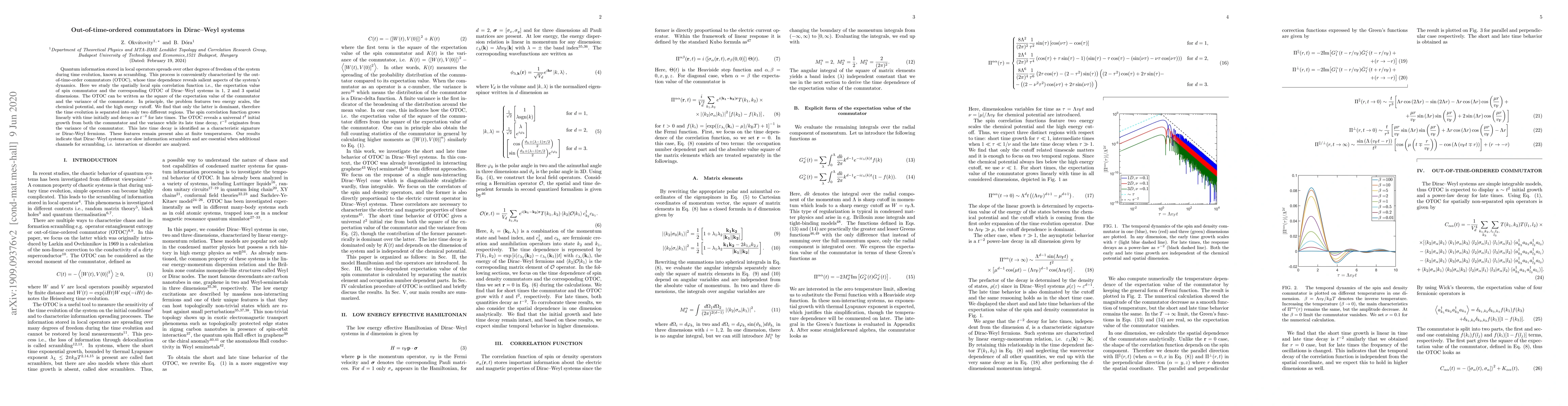 Thumbnail for Out-of-time-ordered commutators in Dirac--Weyl systems