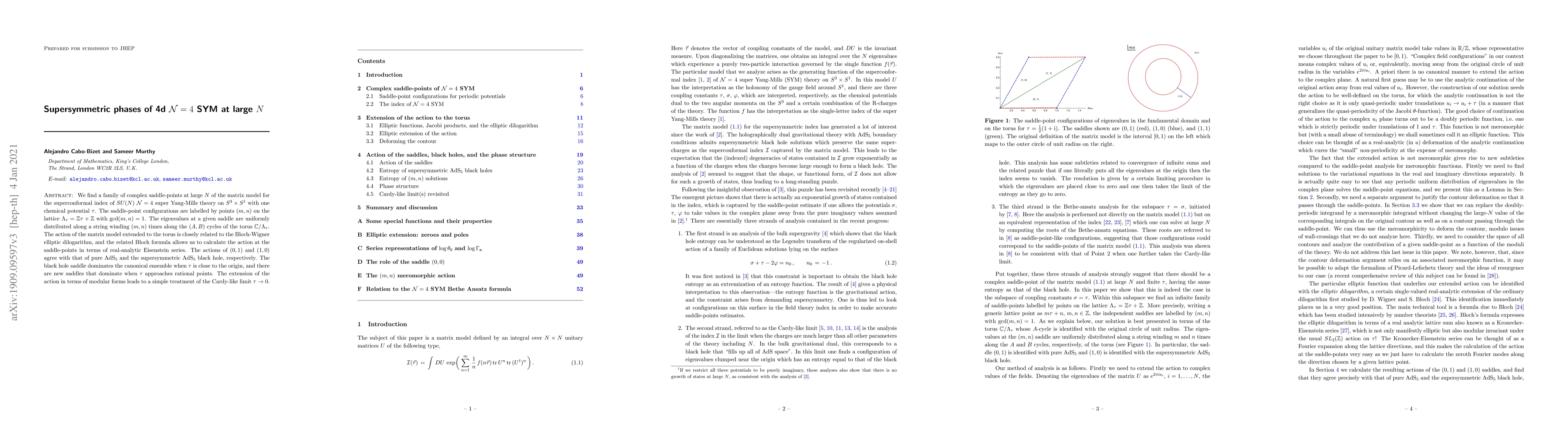 Thumbnail for Supersymmetric phases of 4d N=4 SYM at large N