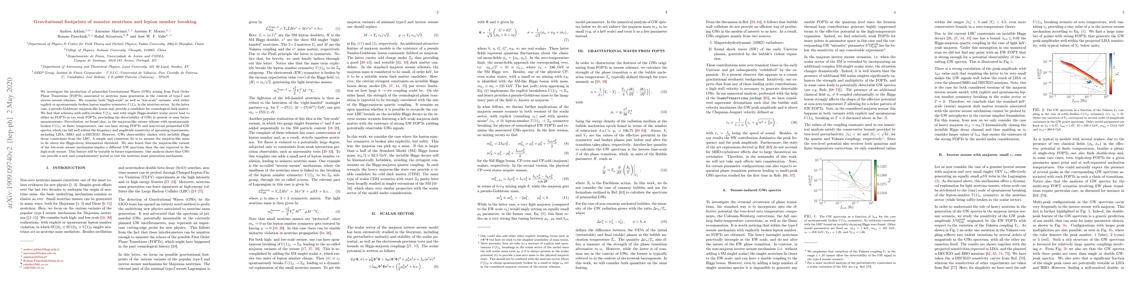 Thumbnail for Gravitational footprints of massive neutrinos and lepton number breaking