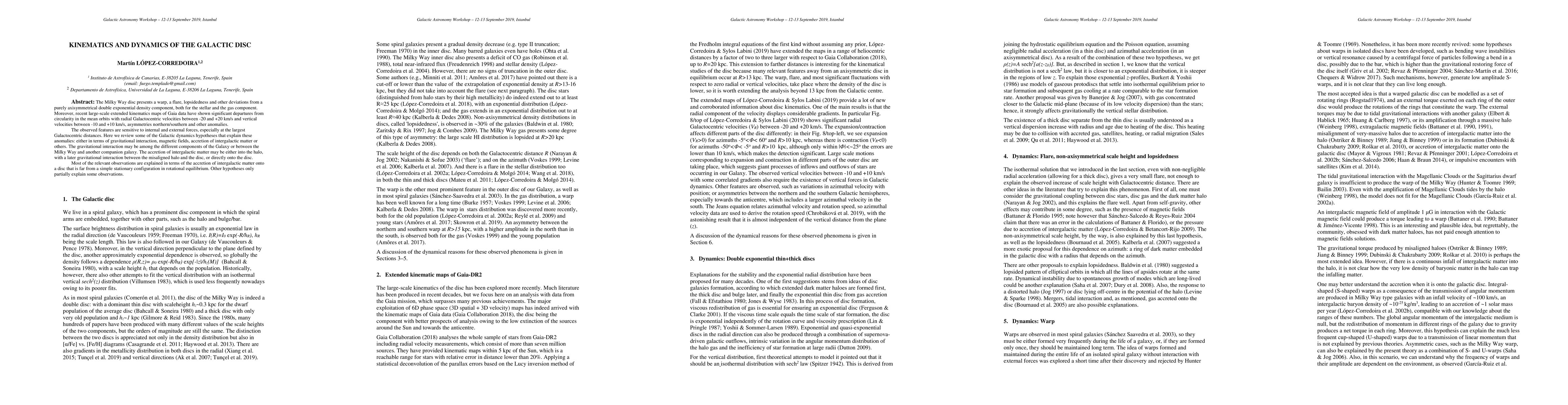 Thumbnail for Kinematics and dynamics of the Galactic disc