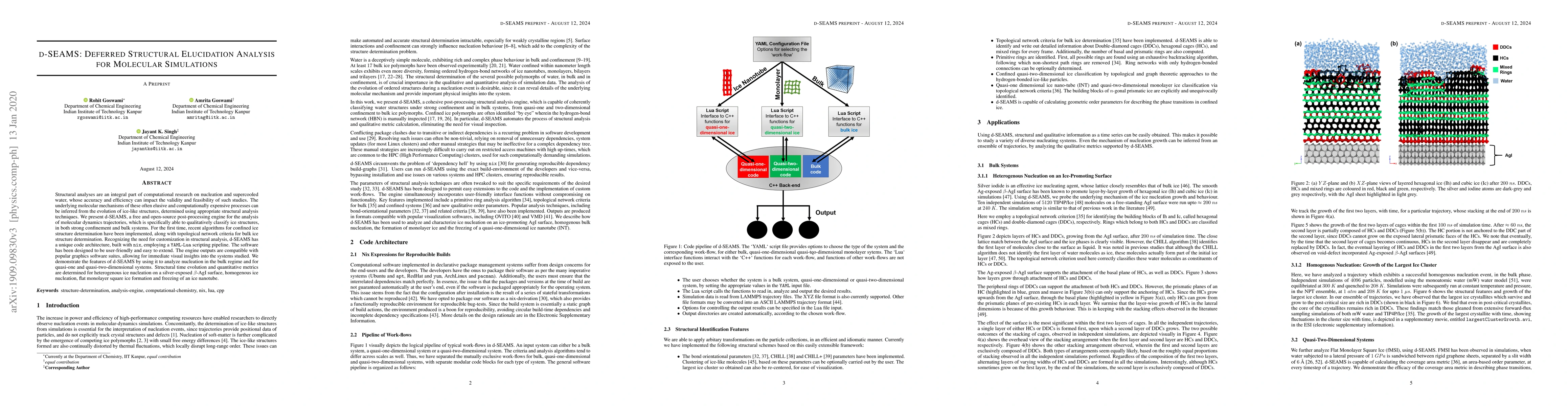 Thumbnail for d-SEAMS: Deferred Structural Elucidation Analysis for Molecular
  Simulations